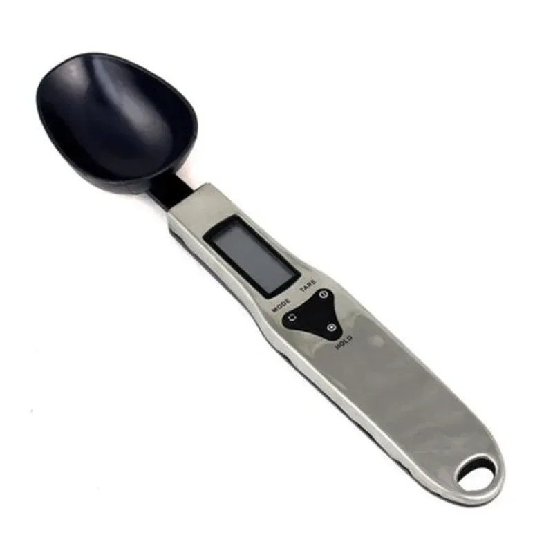 mode, tare and hold buttons on the digital measuring spoon scale