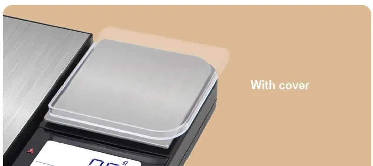 clear cover on the small precision platform of the kitchen scale