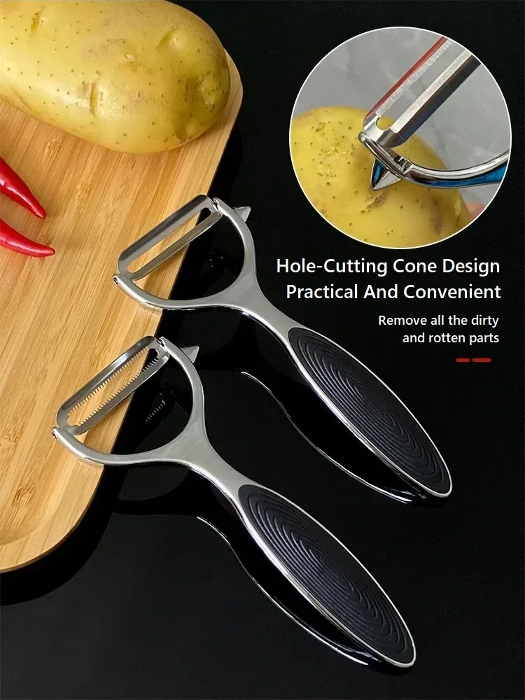 pointed tip of the vegetable peeler for potato eyes