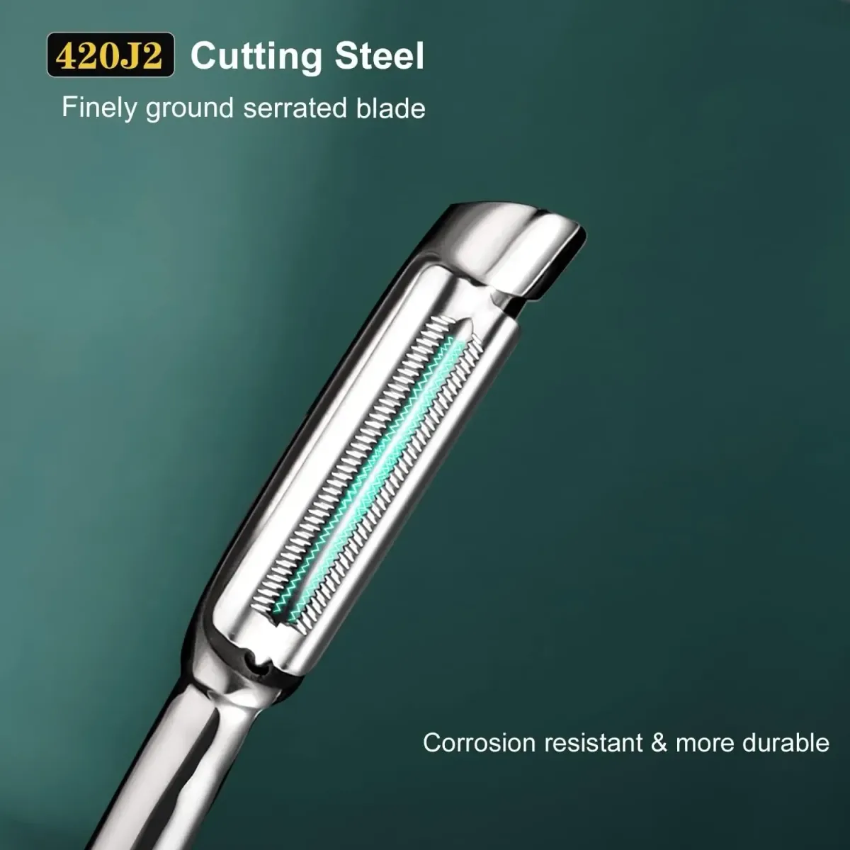 finely serrated 420J2 stainless steel peeler blade