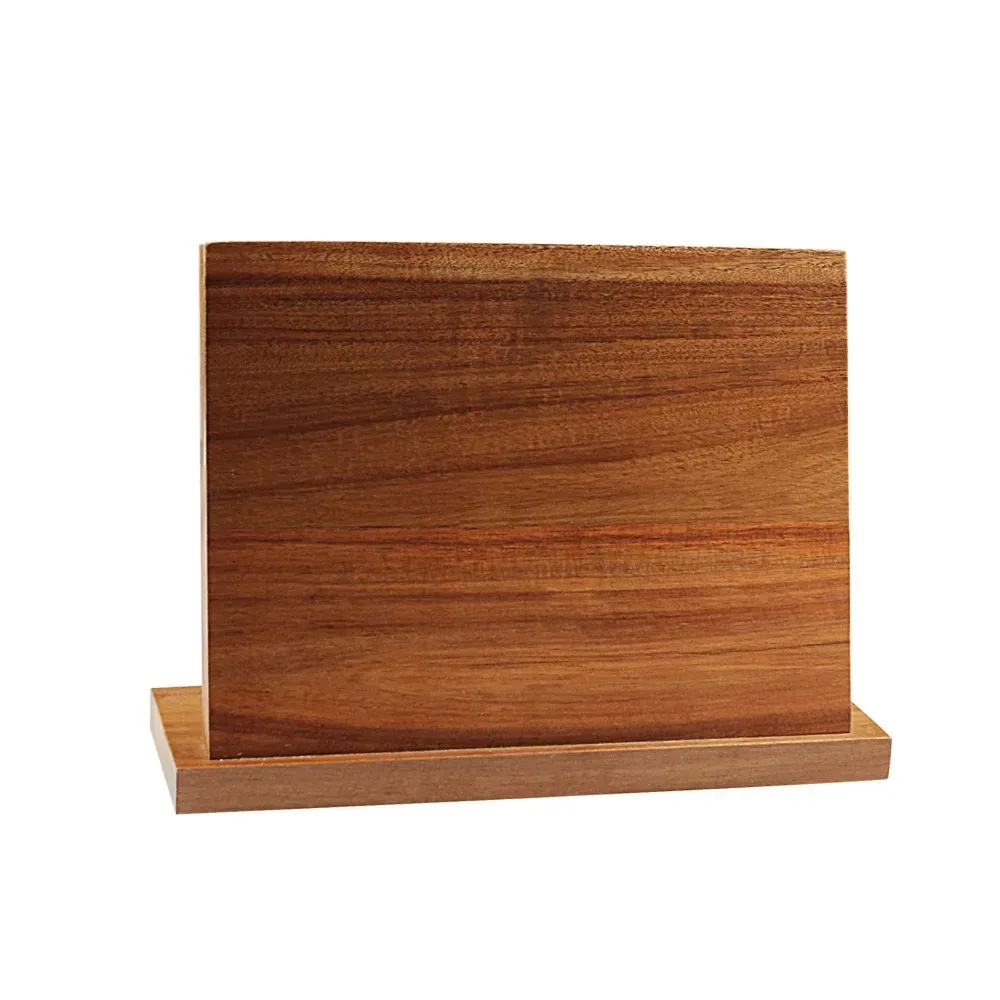 empty magnetic wood knife block
