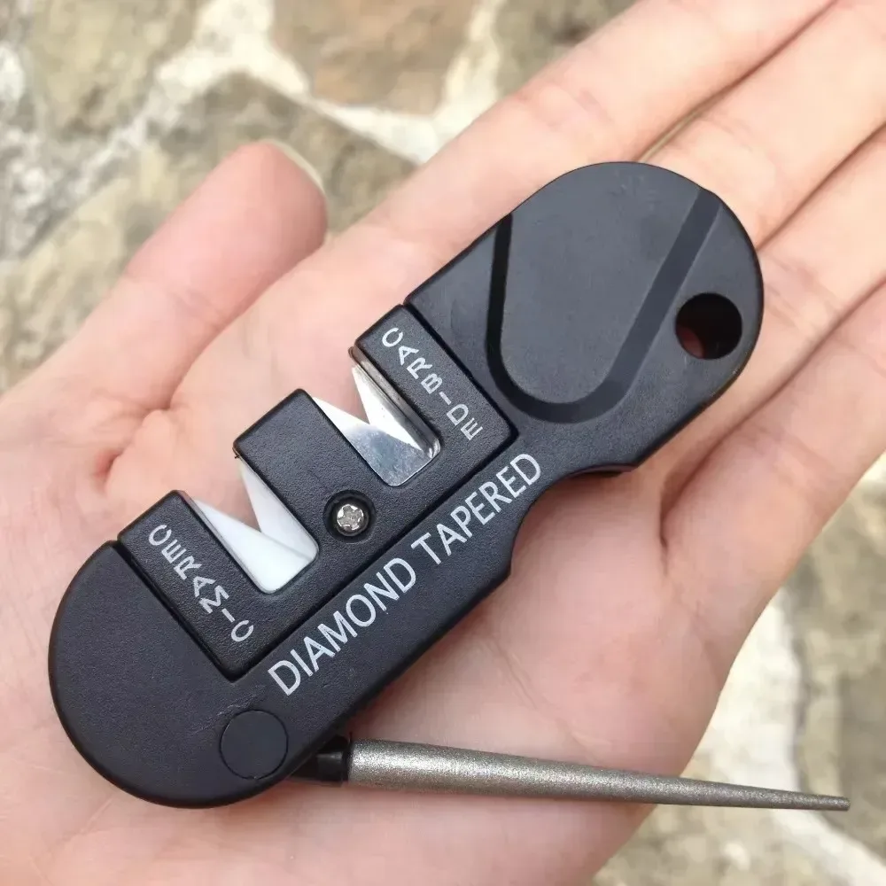 pocket knife sharpener carried outdoors