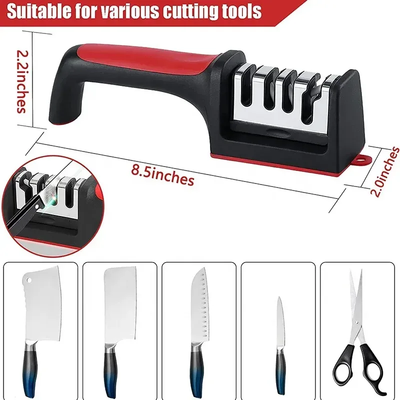 manual knife sharpener size, 8.5 x 2.2 x 2.0 inches