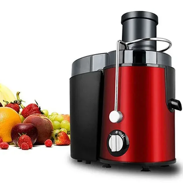 two speed dial and safety arm on the centrifugal juicer