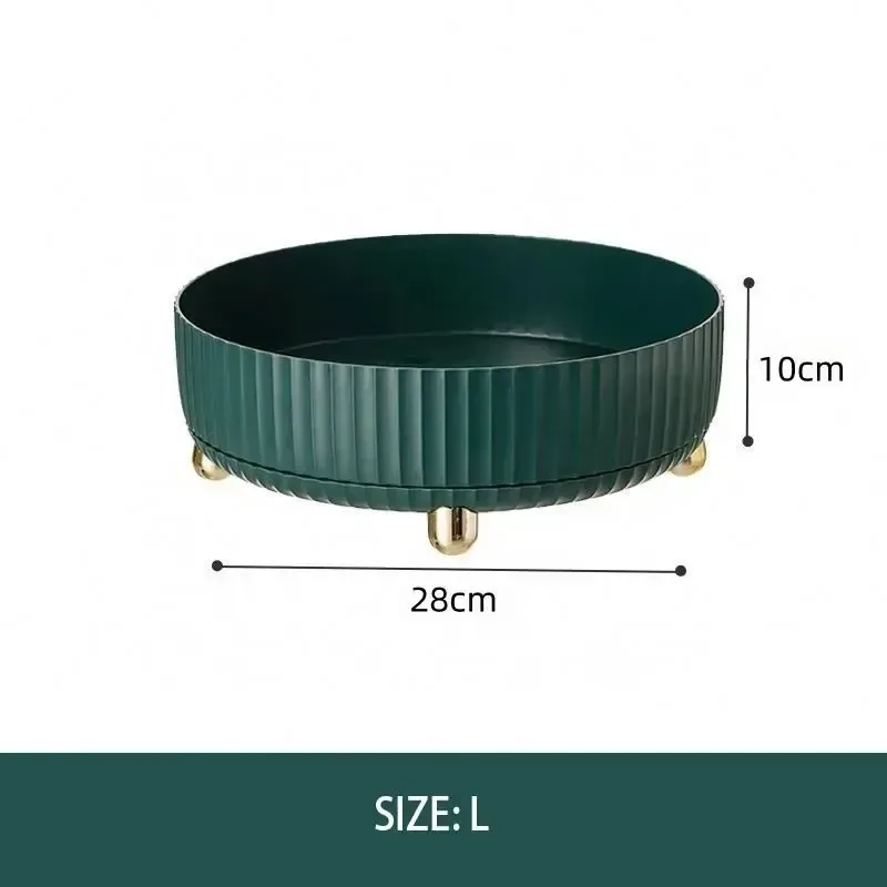 deep fluted tray of a green lazy susan turntable