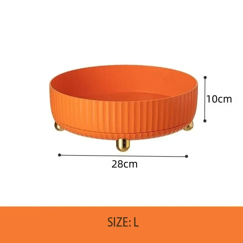 orange lazy susan turntable for kitchen oils and sauces