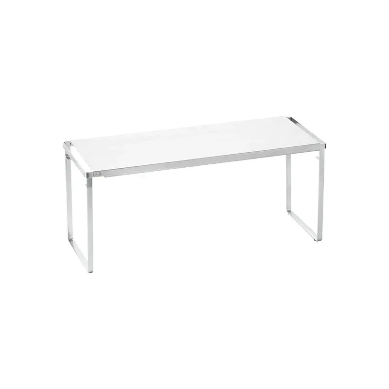 single expandable stainless steel cabinet shelf